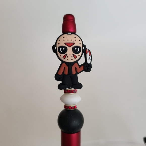 Beaded Pen Jason Voorhees Boo Ghost Pumpkin Halloween Scary - Picture 2 of 5